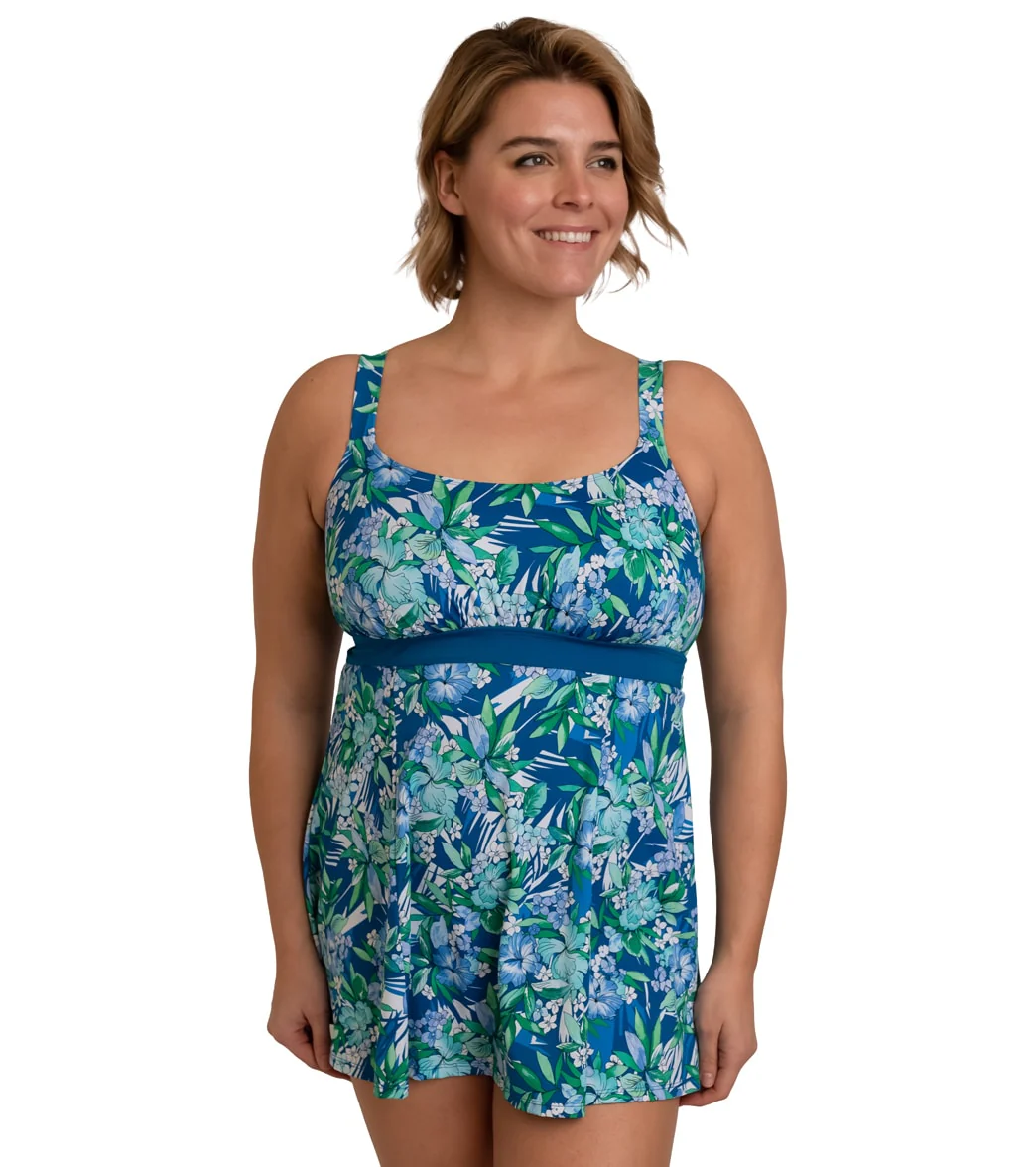 Fit4U Women's Plus Size Tango Empire Banded Swim Dress - Image 5