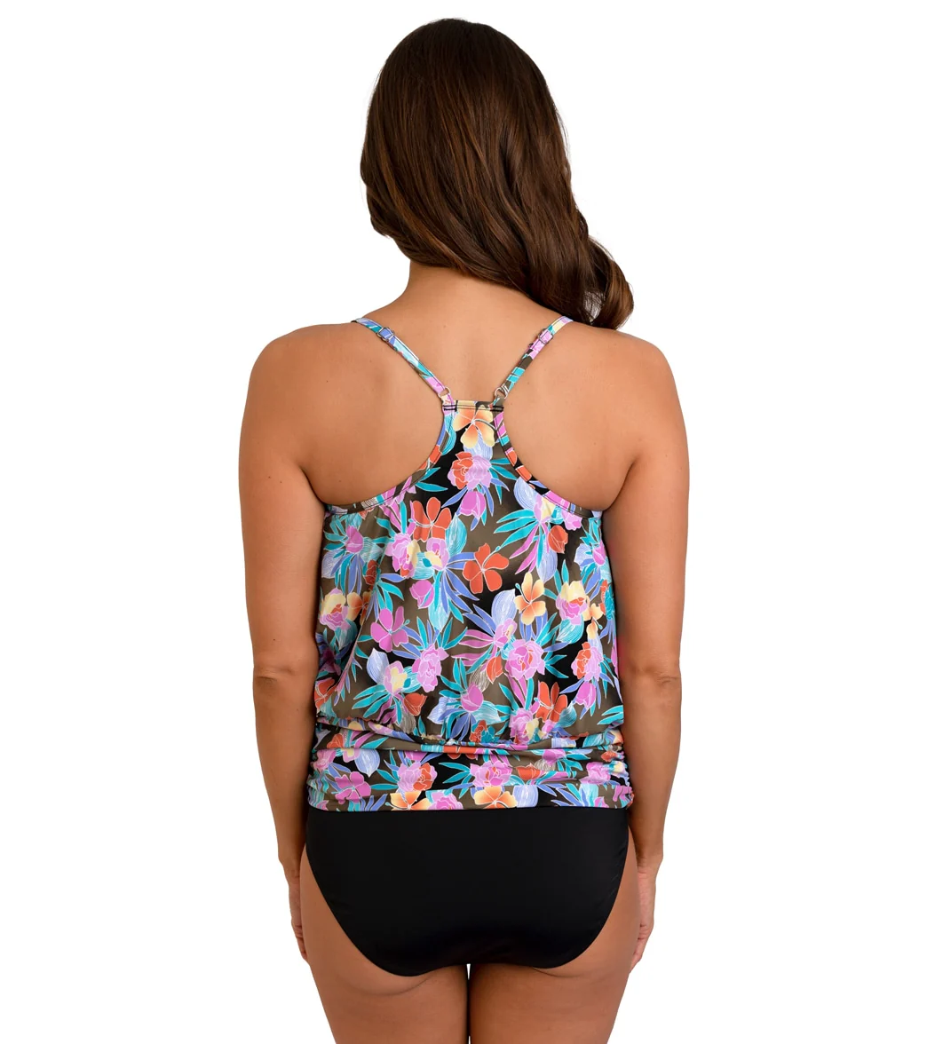 Fit4U Women's Topaz Racerback Blouson Tankini Top - Image 2