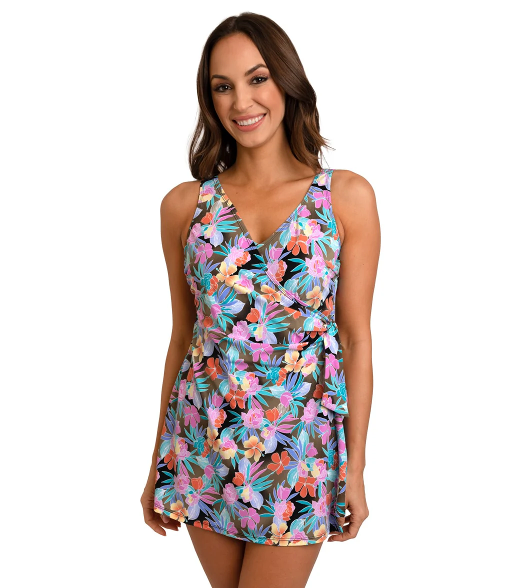 Fit4U Women's Topaz V Neck Wrap Tie Romper - Image 4