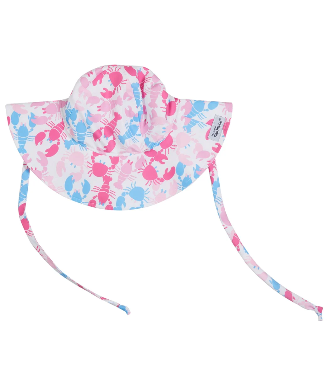 Flap Happy Girls' Pink Lobsters UPF 50+ Floppy Hat - Image 4