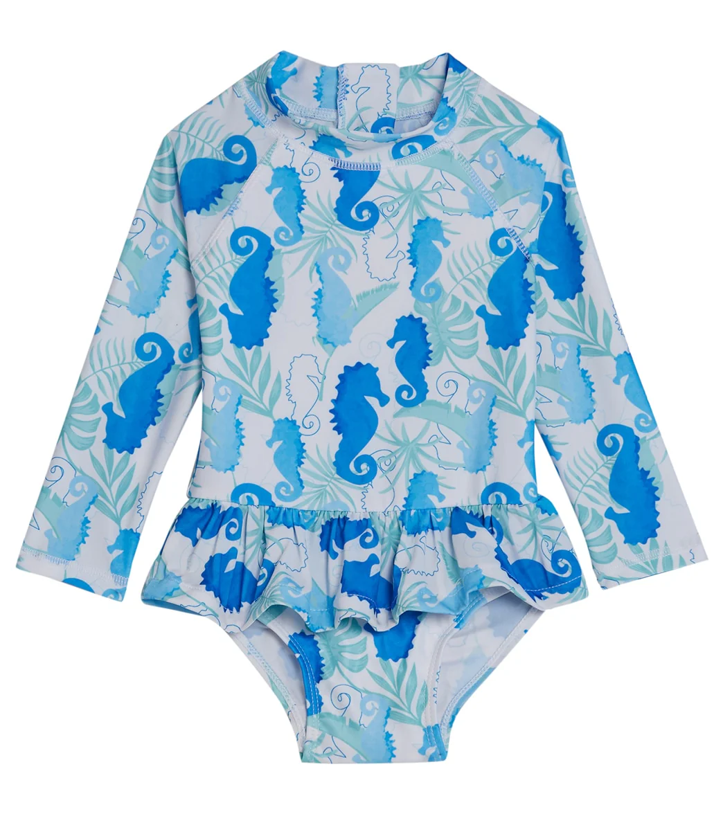 Flap Happy Girls' Seahorse Reef Alissa UPF 50+ Long Sleeve One Piece Swimsuit (Baby) - Image 5