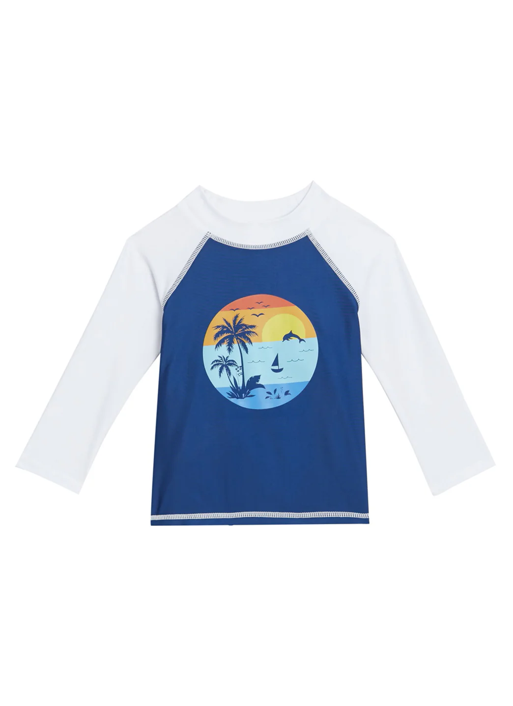Flap Happy Girls' Sunset Palms UPF 50+ Rash Guard (Baby, Toddler, Little Kid) - Image 5
