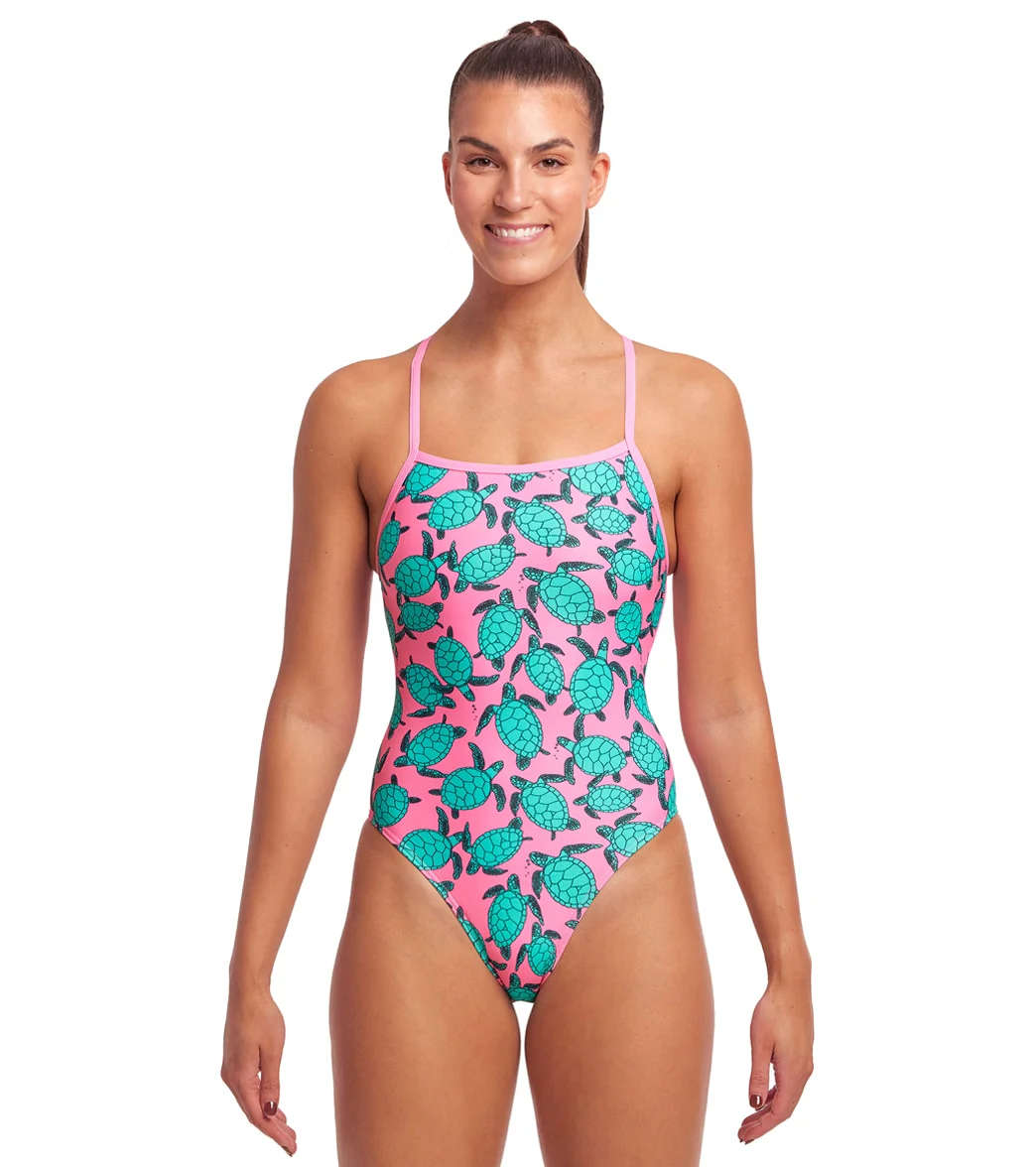 Funkita Women's Paddling Pink Strapped In One Piece Swimsuit - Image 6