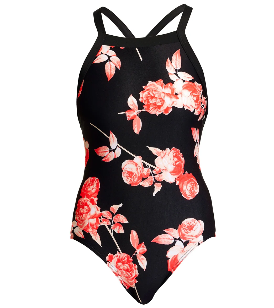 Funkita Women's Rose Garden Sky Hi One Piece Swimsuit - Image 4