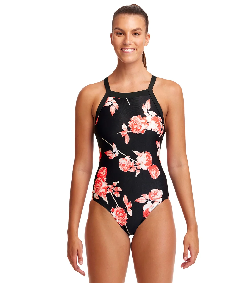 Funkita Women's Rose Garden Sky Hi One Piece Swimsuit - Image 9