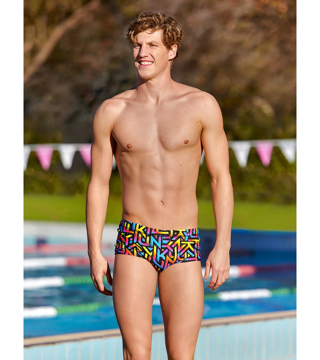 Funky Trunks Men's Brand Galaxy Plain Front Trunk Square Leg Swimsuit - Image 5