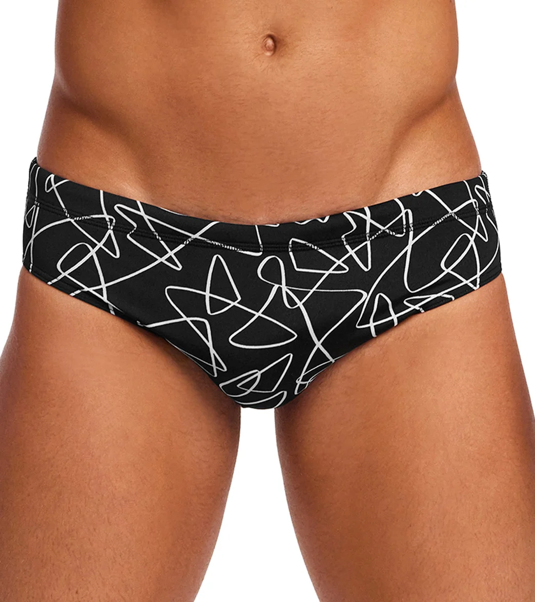 Funky Trunks Men's Texta Mess Classic Brief Swimsuit