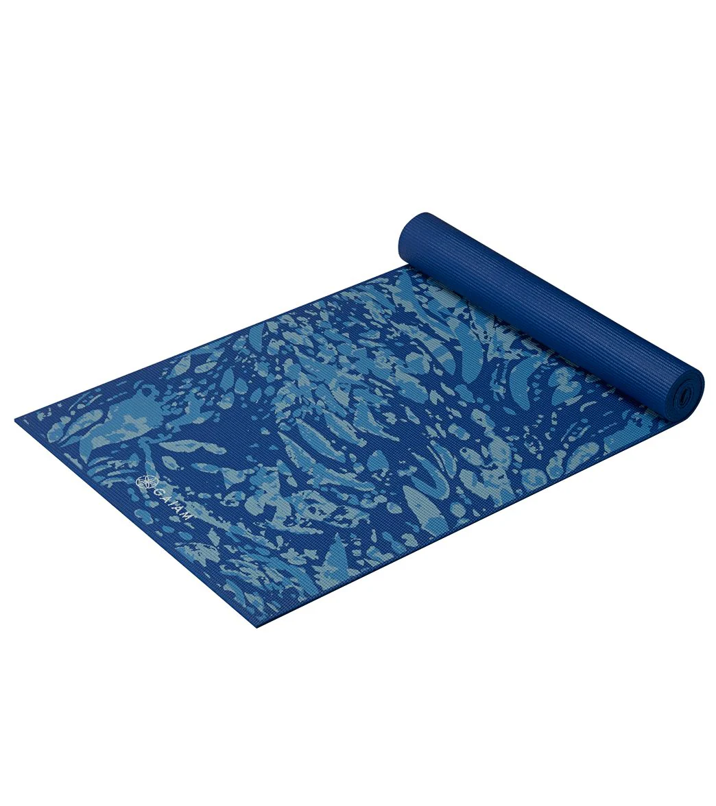 Gaiam Coastal Blue Premium Yoga Mat 68" 6mm Extra Thick - Image 2