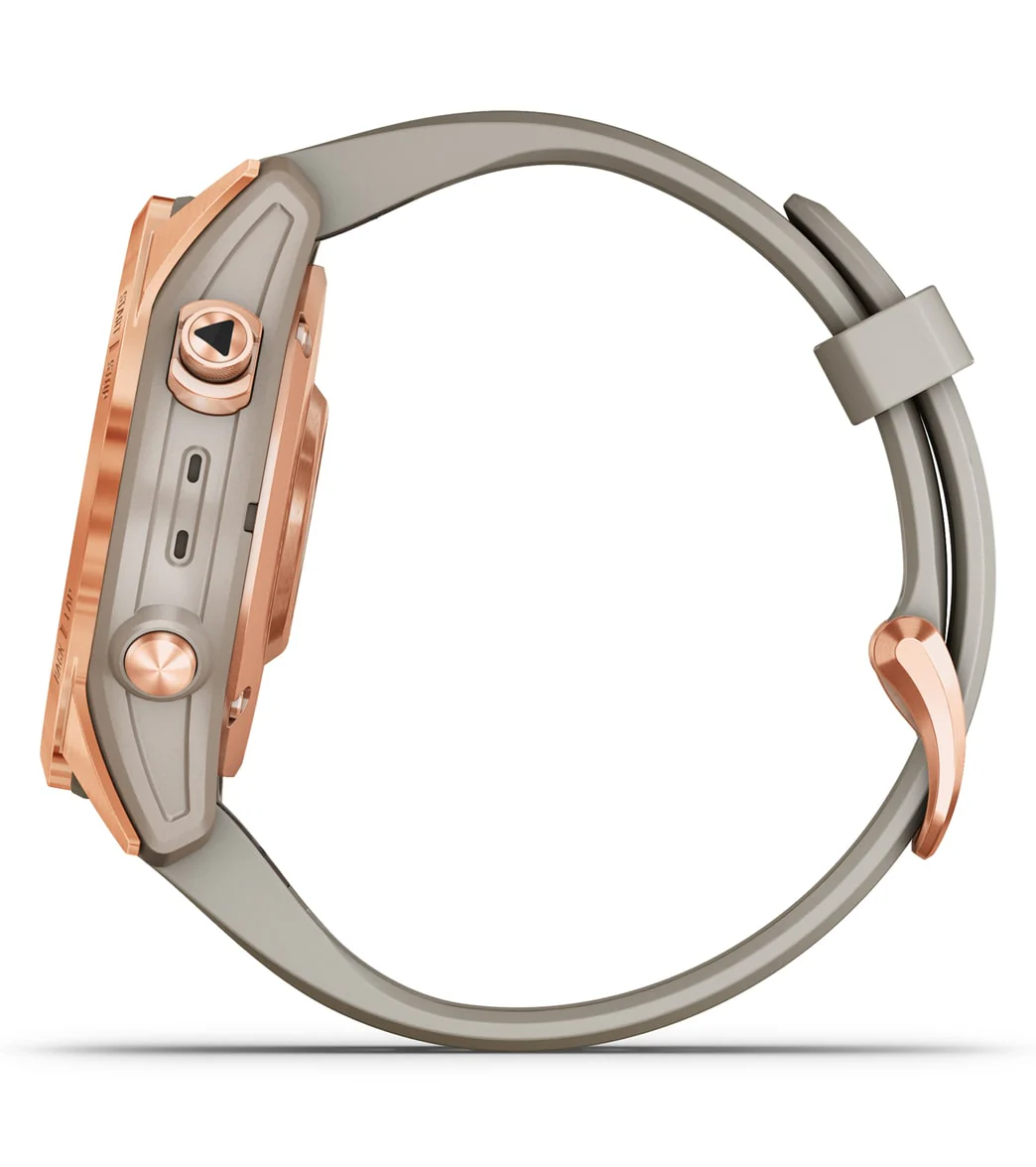 Garmin Fenix 7S Solar Rose Gold/Light Sand Band - Image 11