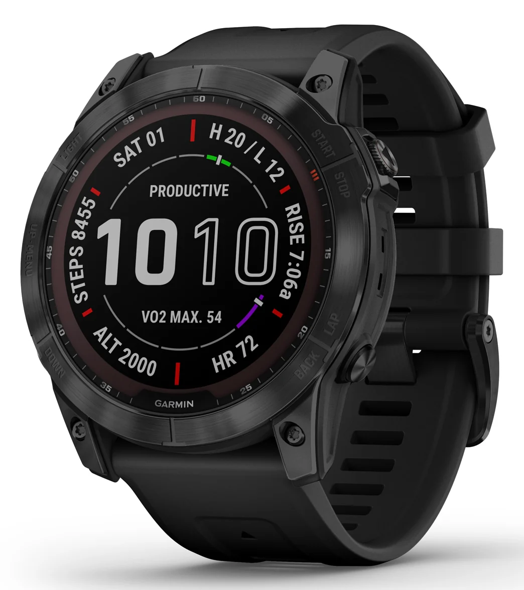 Garmin Fenix 7X Sapphire Solar Black DLC Titanium/Black Band - Image 14