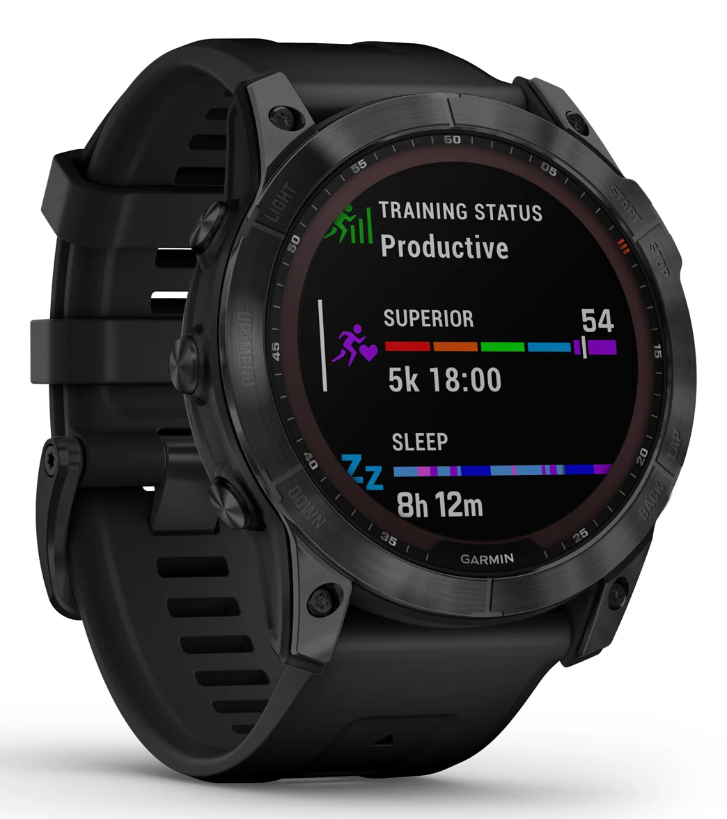 Garmin Fenix 7X Sapphire Solar Black DLC Titanium/Black Band - Image 3