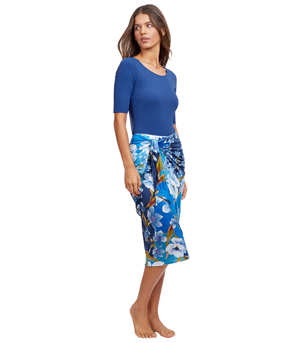 Gottex Modest Women's Long Wrap Tie Swim Skirt - Image 10