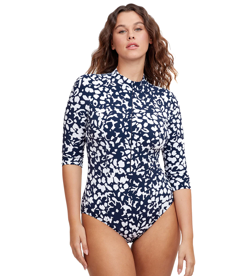 Gottex Modest Women's Mock Turtle Neck One Piece Swimsuit - Image 14