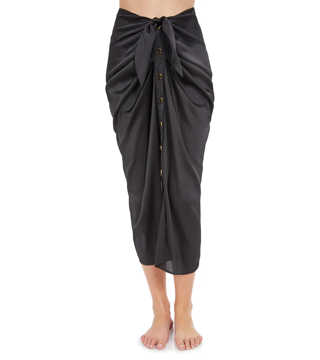 Gottex Women's High Class Sarong Cover Up Skirt Black - Image 5
