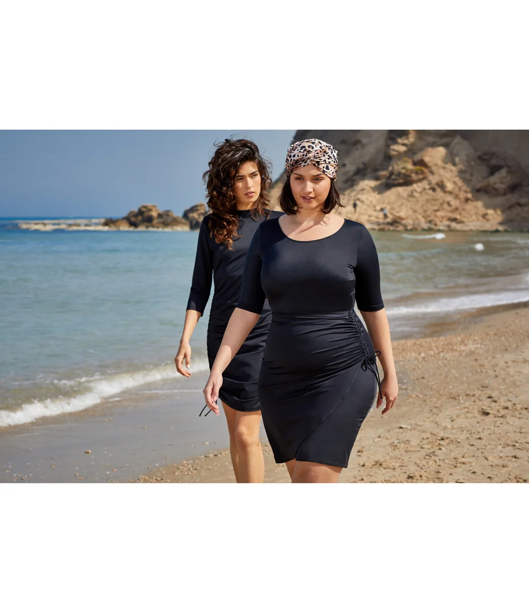 Gottex Women's Modest Knee Length Side Ruching Swim Skirt - Image 4