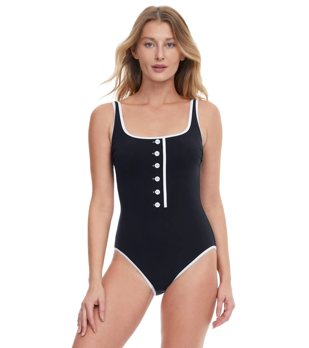 Gottex Women's Sail To Sunset Square Neck One Piece Swimsuit - Image 5