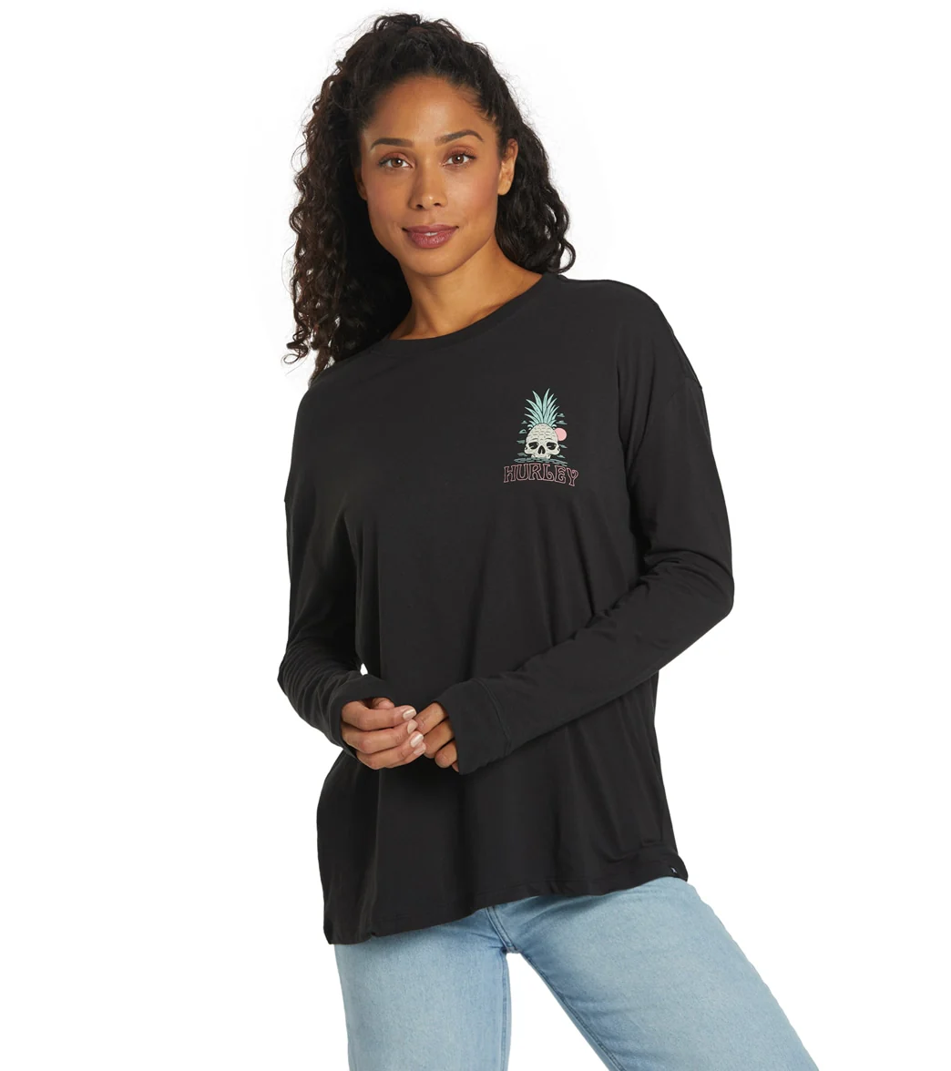 Hurley Women's Bad Apples Grace Oversize Long Sleeve Tee - Image 6