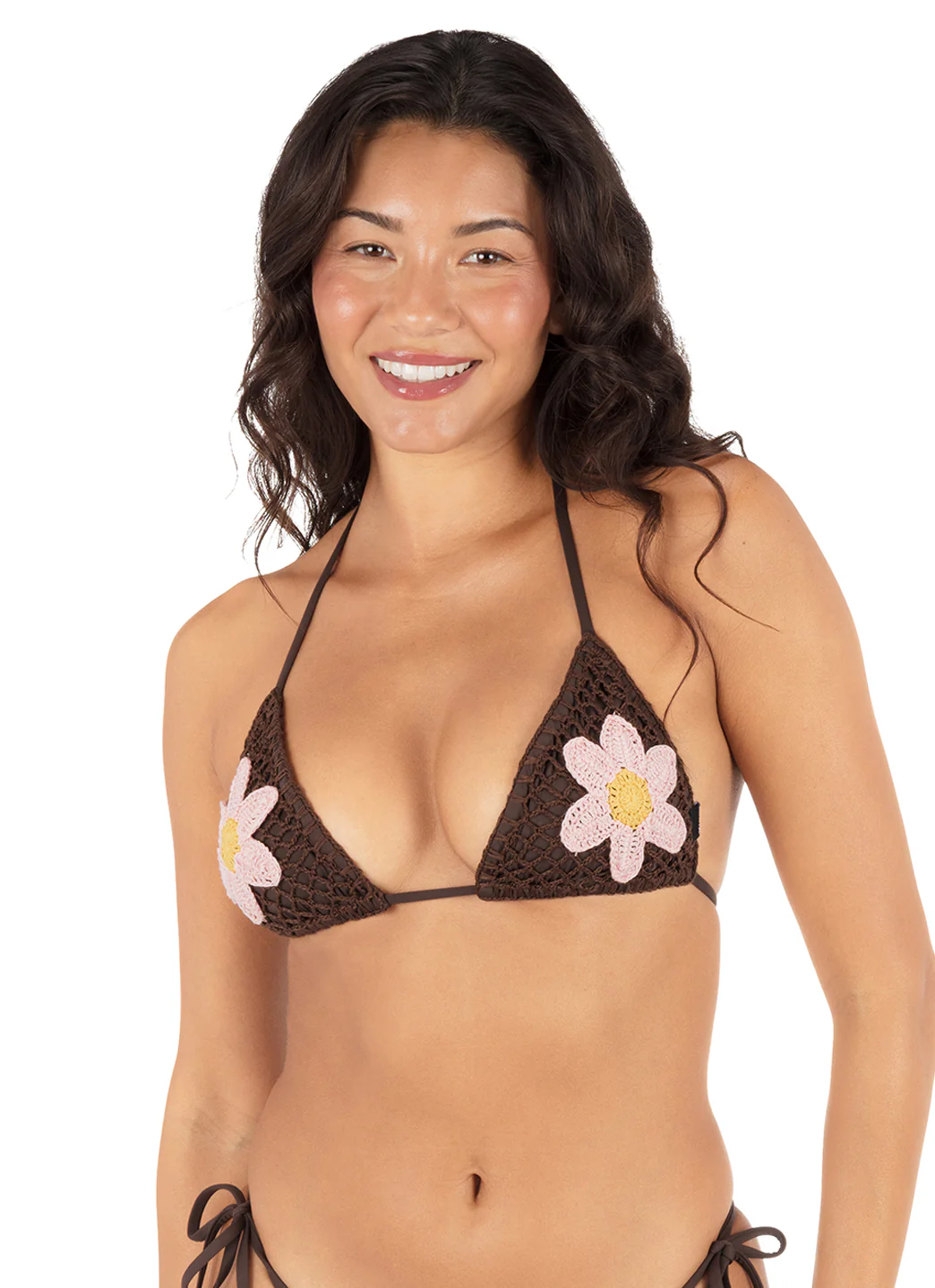 Hurley Women's Flower Crochet Tri Top Bikini Top - Image 3