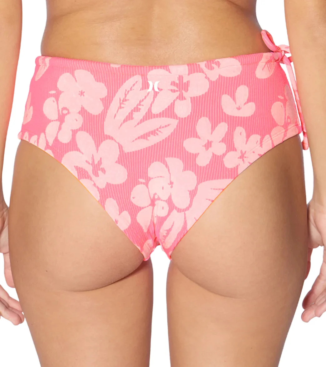 Hurley Women's Max Flower Scrunch Adjustable Retro Bikini Bottom - Image 3