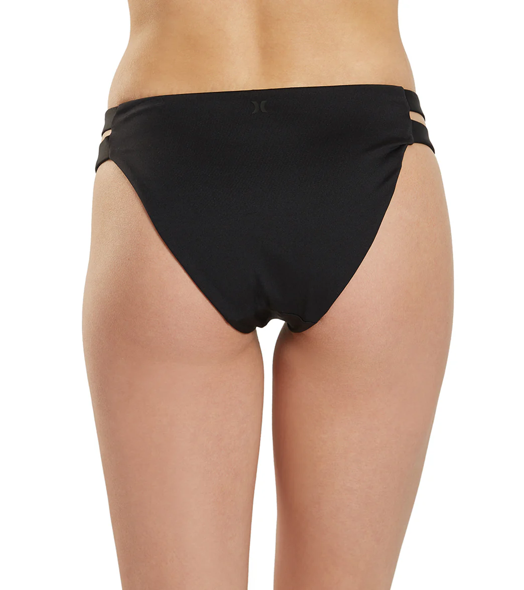 Hurley Women's Max Solid Moderate Bikini Bottom - Image 3