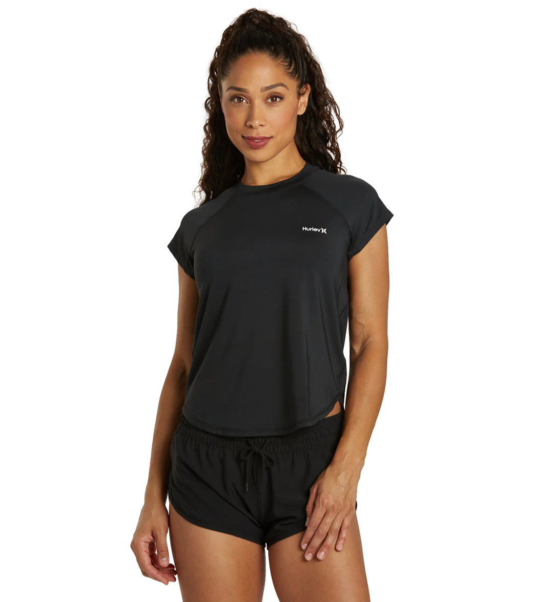 Hurley Women's Oao Solid Short Sleeve UPF 50 Surf Shirt - Image 6