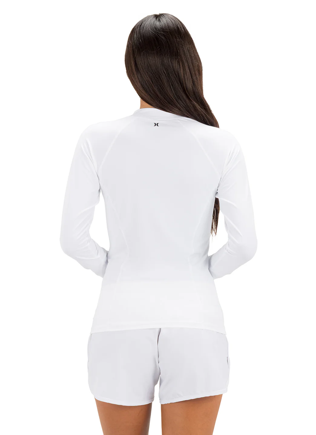 Hurley Women's OAO Solid Zip Front Long Sleeve Rash Guard - Image 5