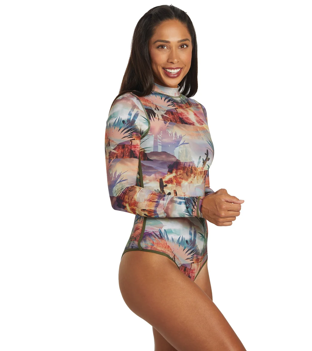 Hurley Women's Oasis Retro Surf Long Sleeve Swimsuit - Image 2