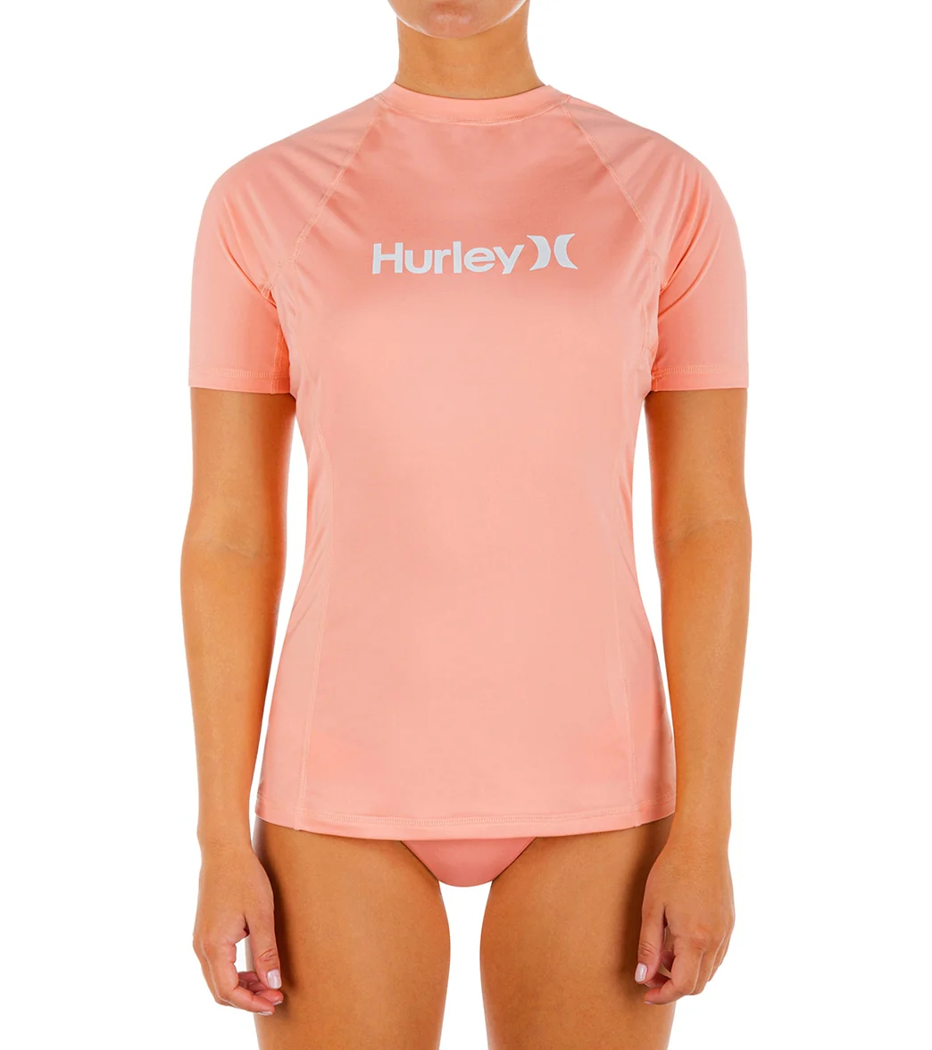 Hurley Women's One And Only Solid Short Sleeve Rashguard - Image 6