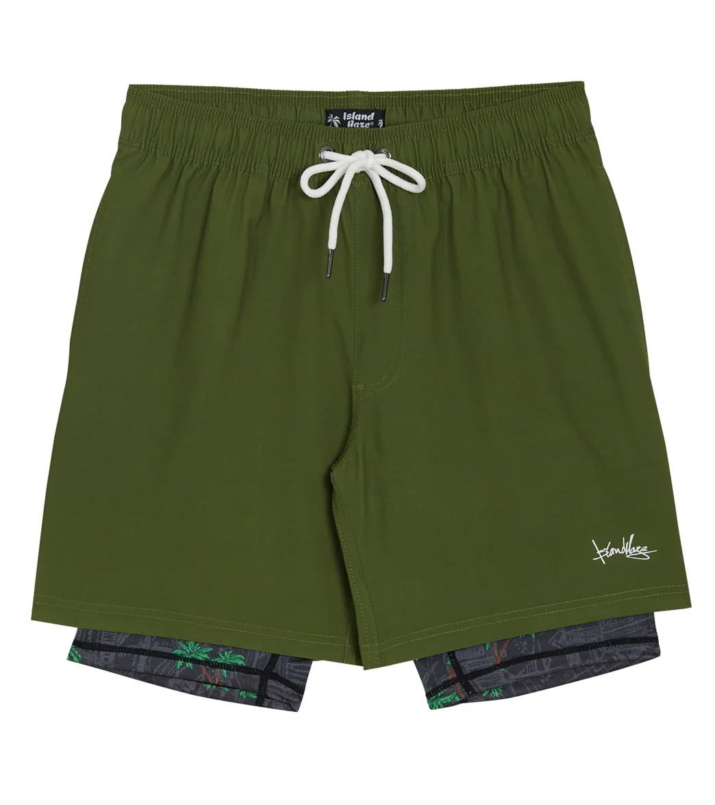 Island Haze Men's 17" Coconut Compression Shorts - Image 10