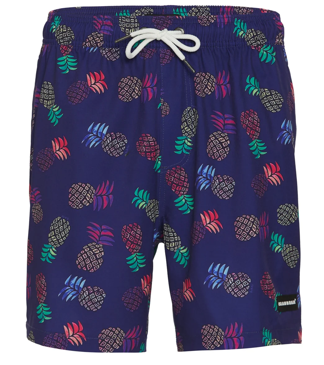 Island Haze Men's 17" Color Pine Printed Swim Trunks