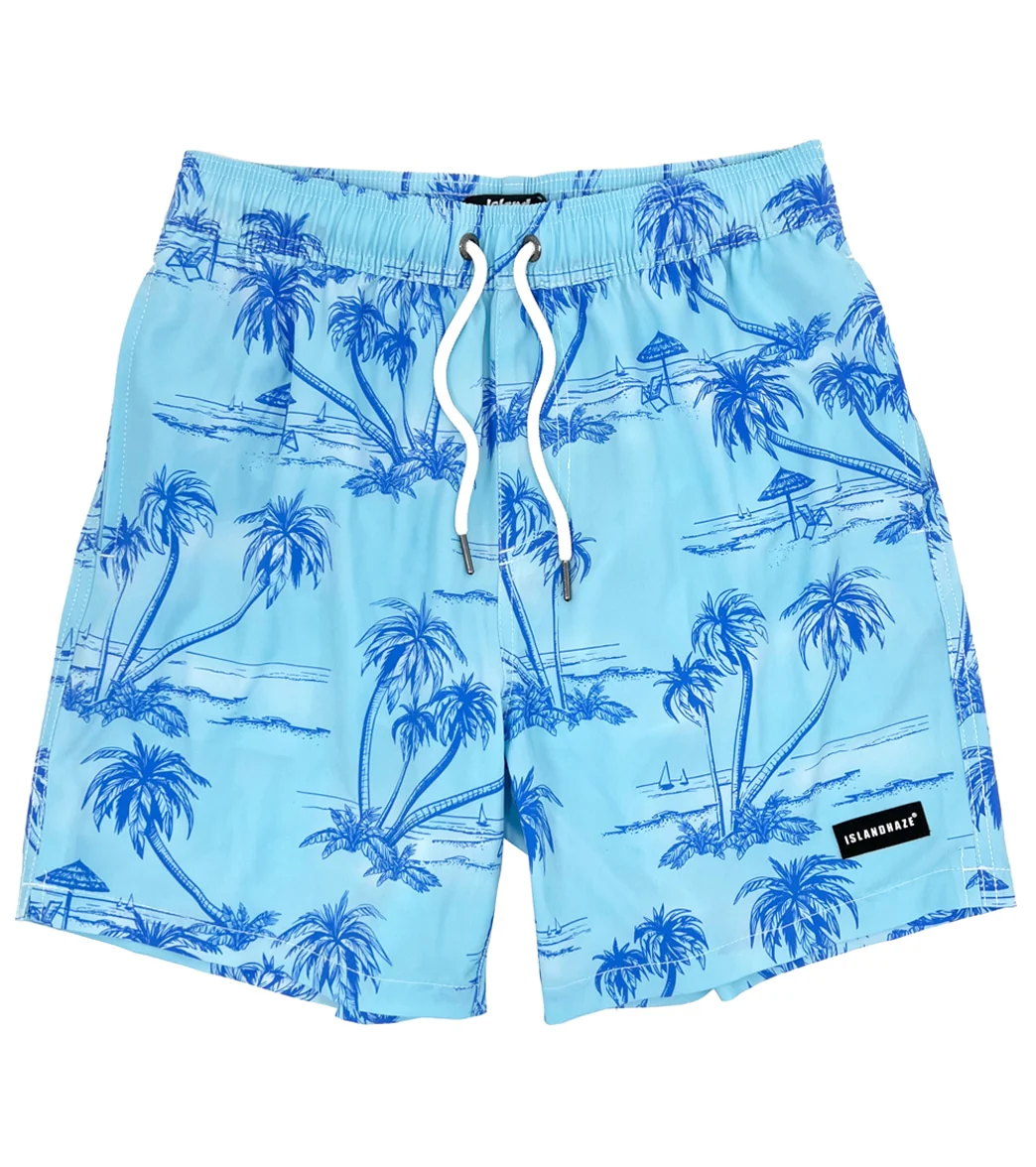 Island Haze Men's 17" Creamy Swim Trunks - Image 13