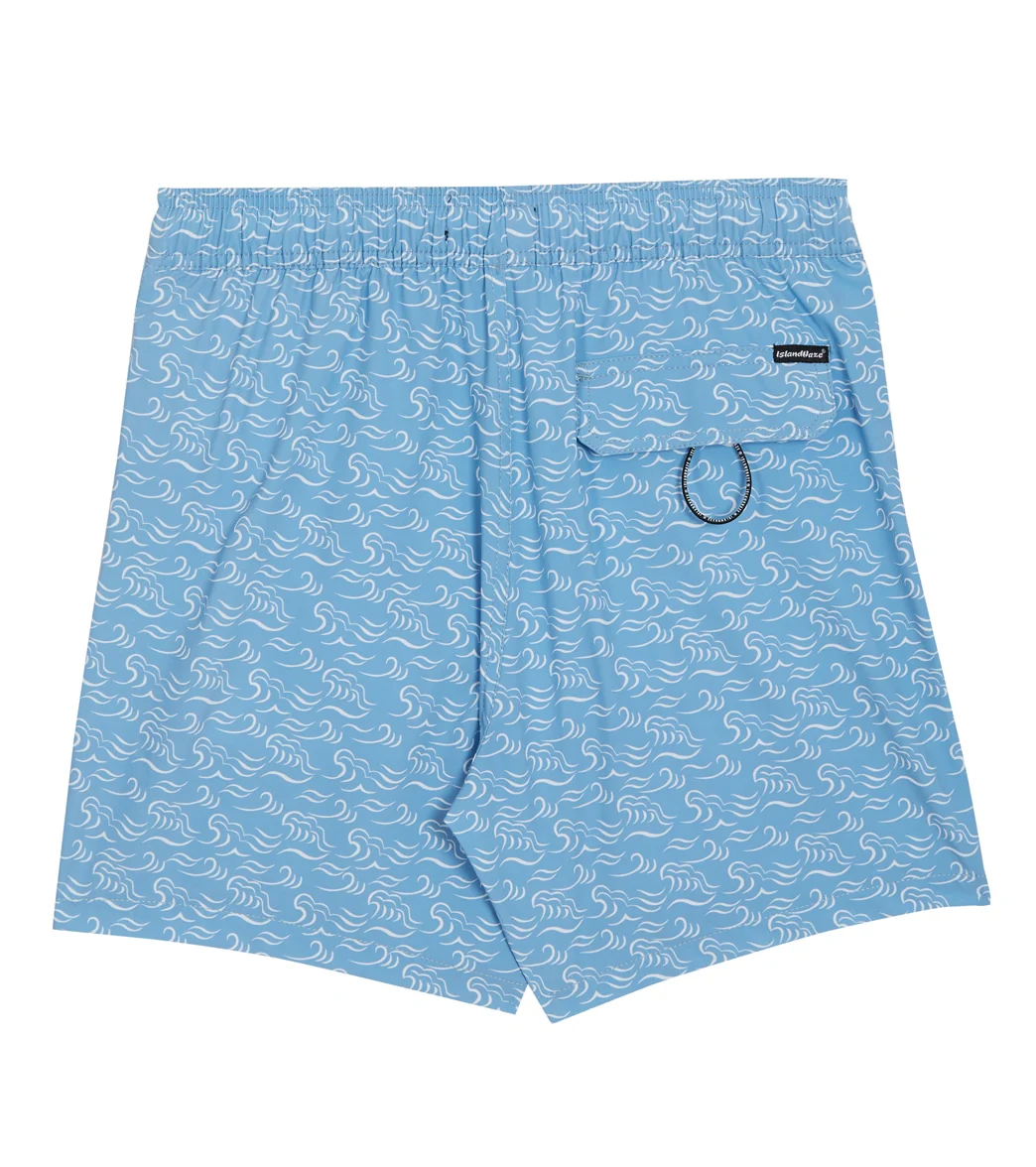 Island Haze Men's 17" Waves Printed Swim Trunks - Image 2