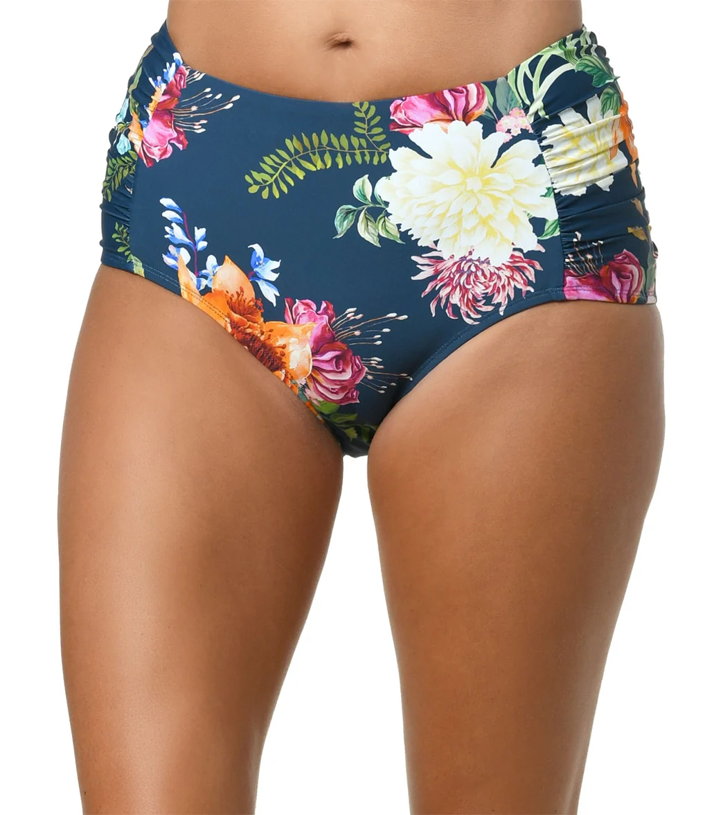 Jantzen Women's Floral Enchantment Side Shirred Comfort Core Bikini Bottom - Image 5