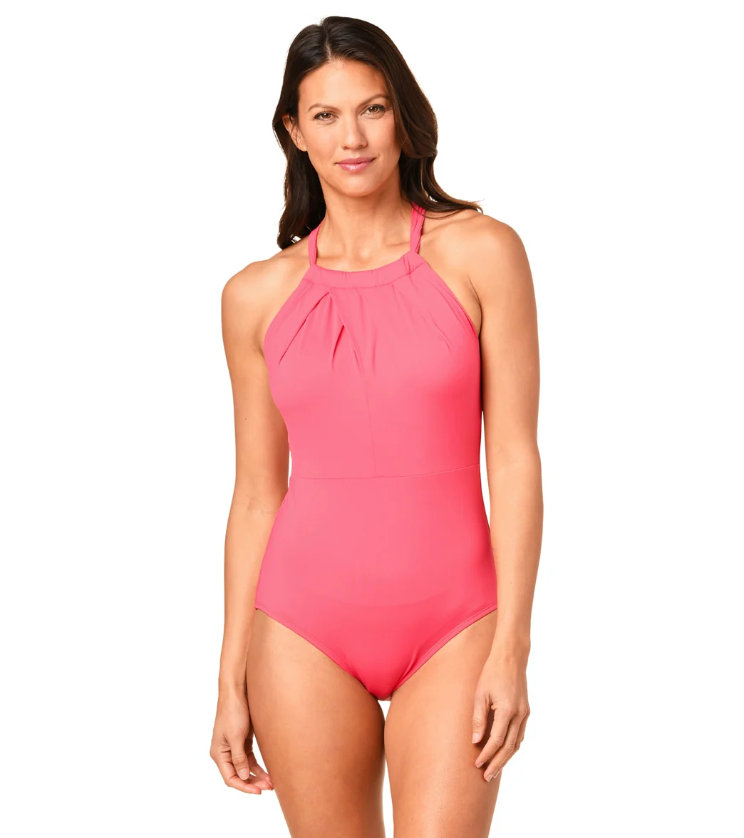 Jantzen Women's Solid Highline One Piece Swimsuit - Image 21