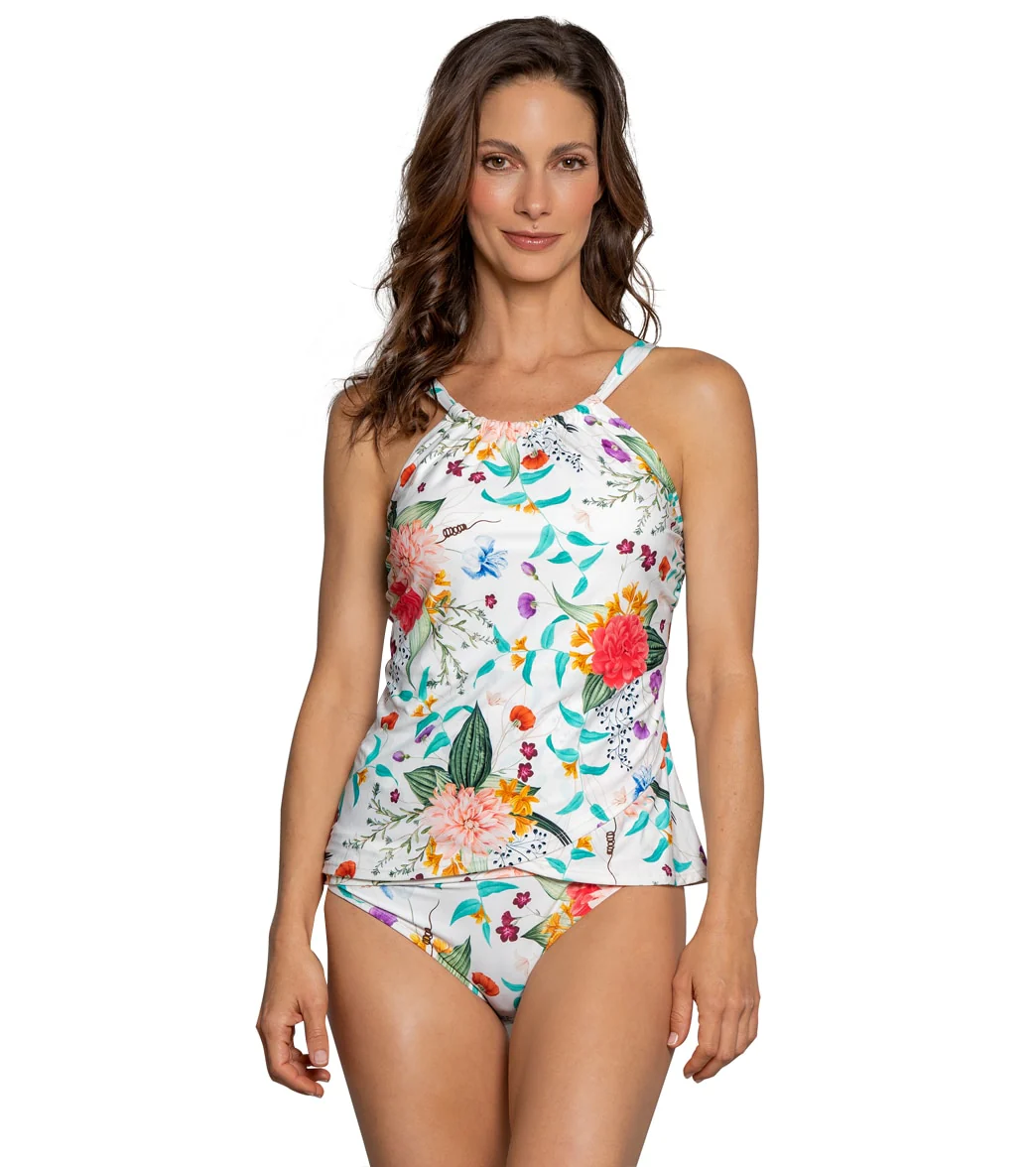 Jantzen Women's Sunrise Blush Audrey Drape Tankini Top - Image 7