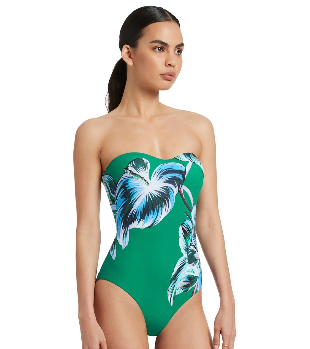 Jets Swimwear Australia Women's Viva Leaf Bandeau One Piece Swimsuit - Image 2