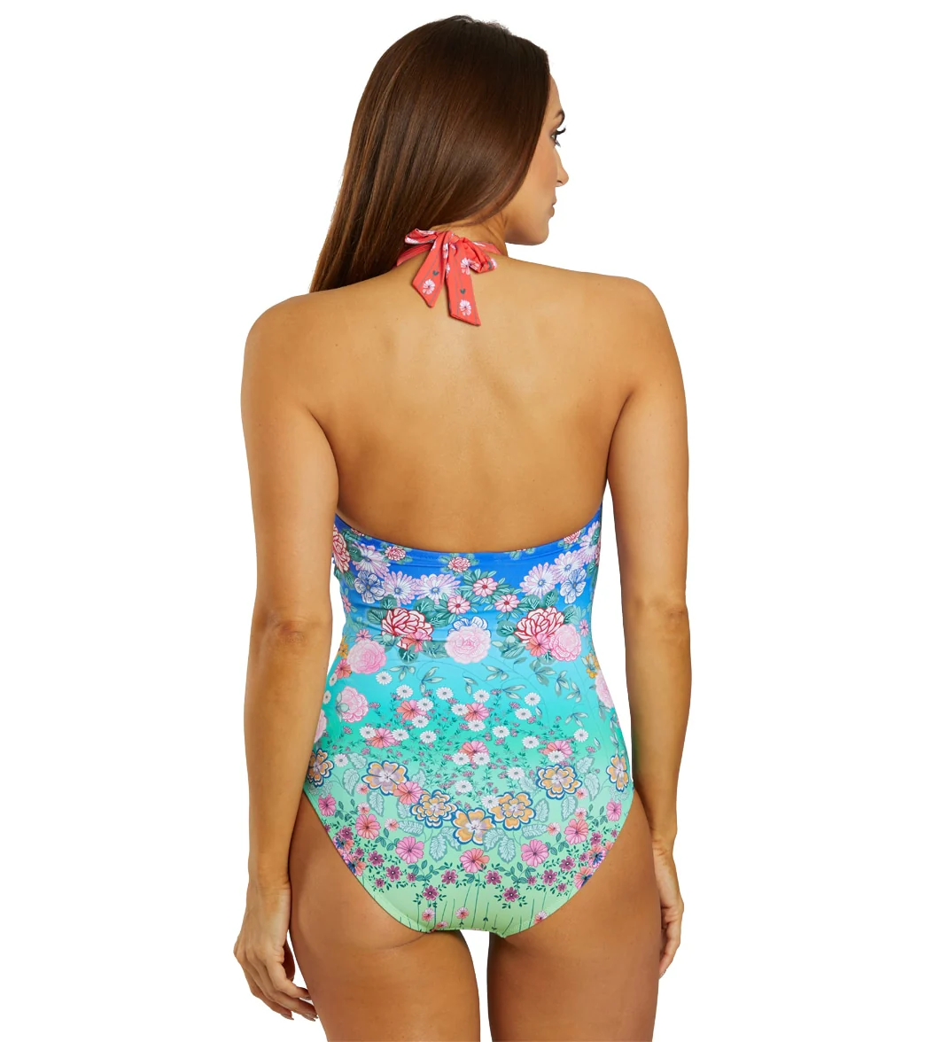 Johnny Was Women's Color Blast Twist Keyhole One Piece Swimsuit - Image 3