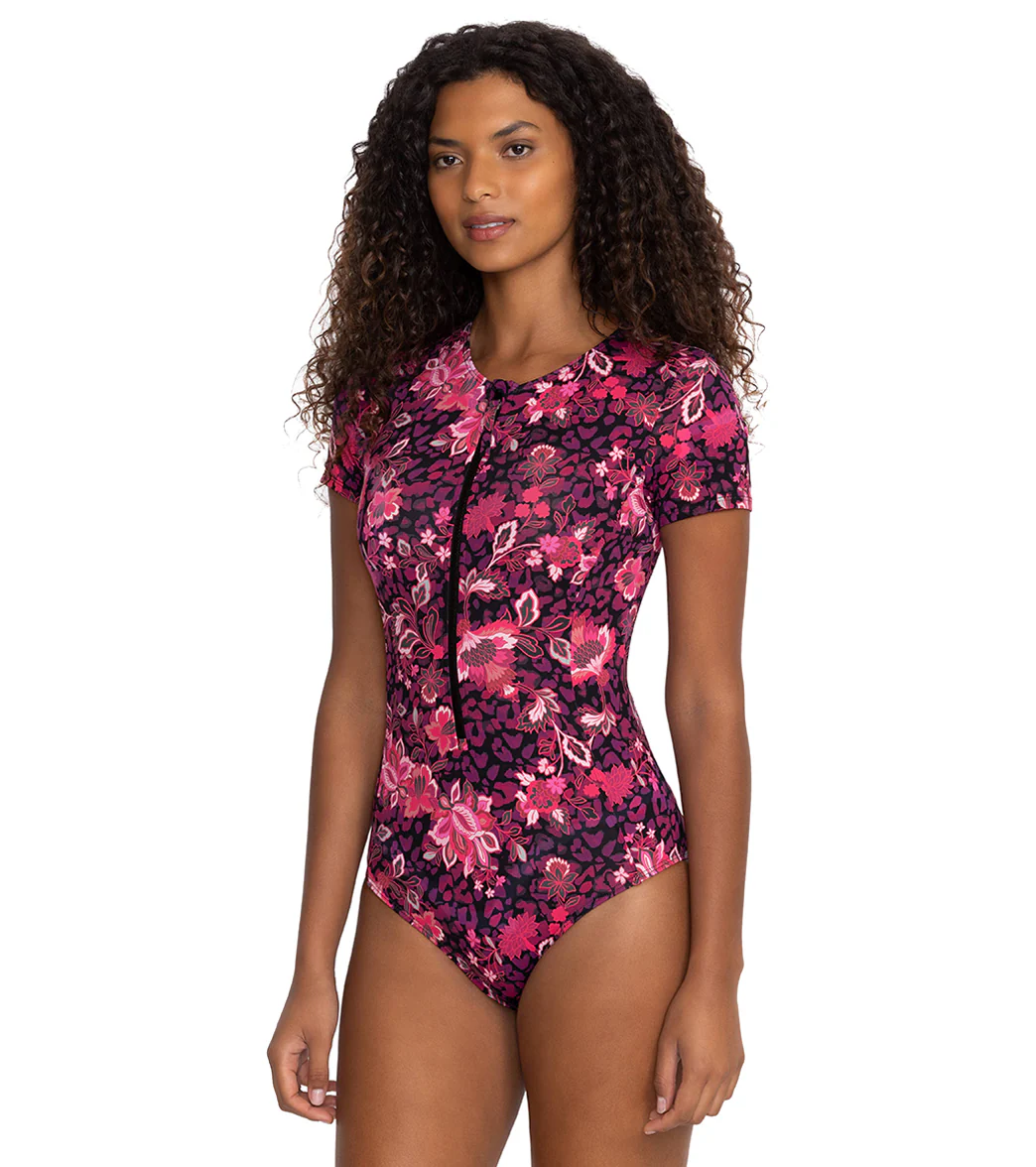 Johnny Was Women's Machila Short Sleeve One Piece Swimsuit - Image 6