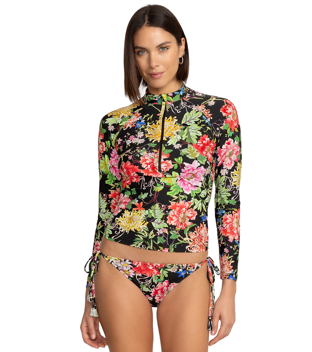 Johnny Was Women's Metalli Notte Long Sleeve Surf Shirt - Image 6