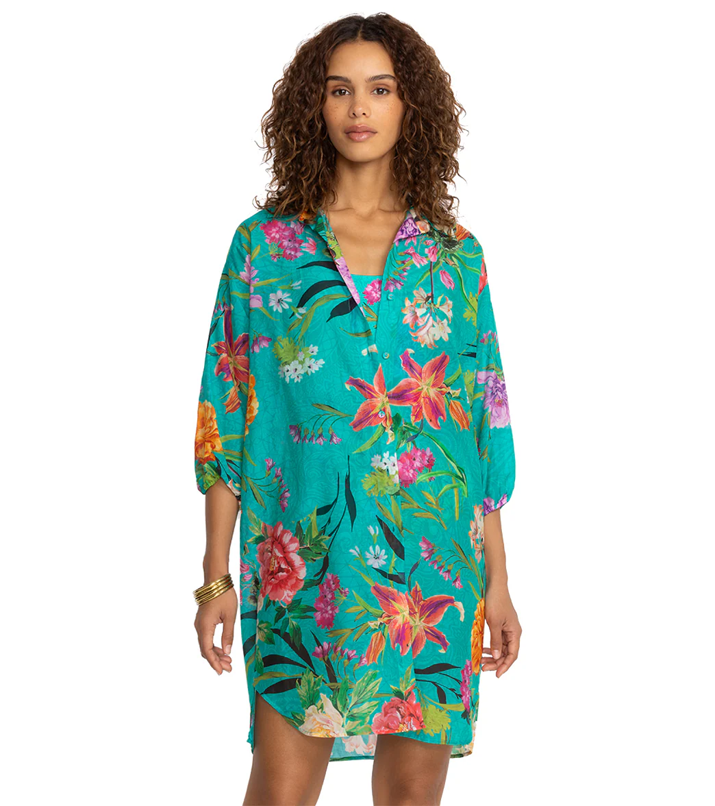 Johnny Was Women's Peacock Goza Shirt Dress - Image 5