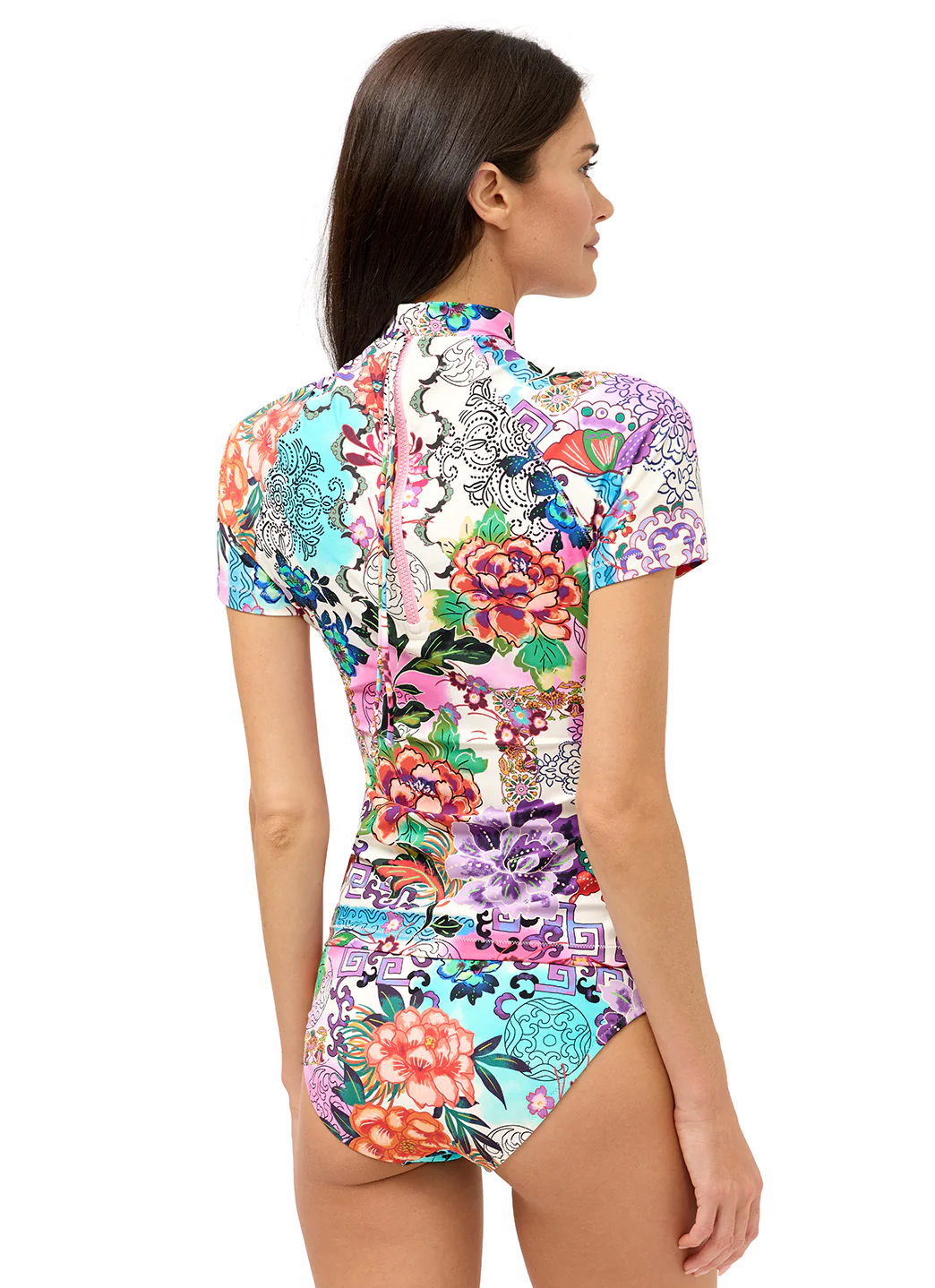 Johnny Was Women's Roseum Short Sleeve Surf Shirt - Image 5