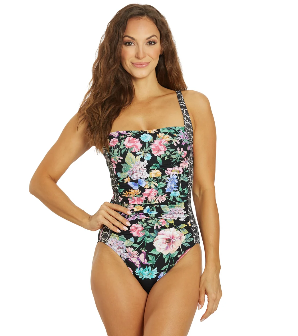 Johnny Was Women's Ruched One Piece Swimsuit - Image 6