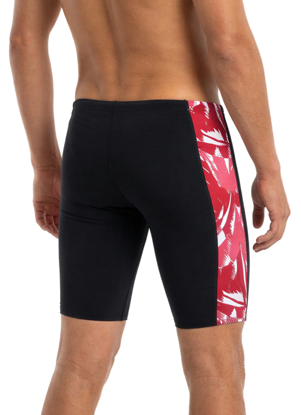 JOLYN Men's Jammer Leaves Spliced Jammer Swimsuit - Image 54