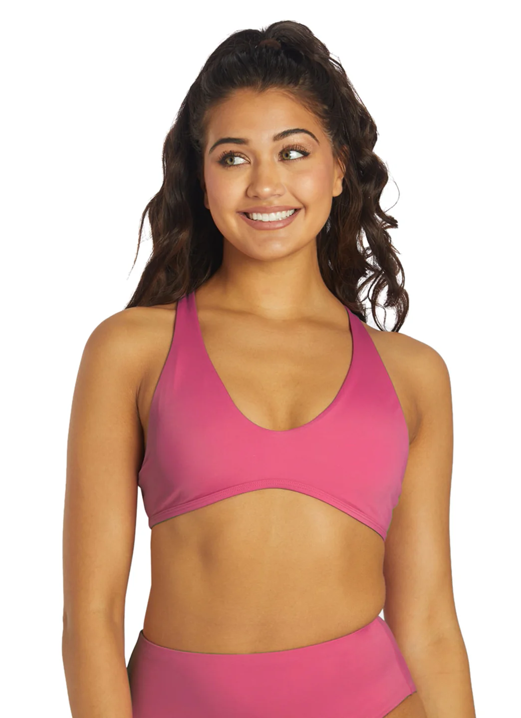 JOLYN Women's Aster Solid Racerback Bikini Top - Image 8