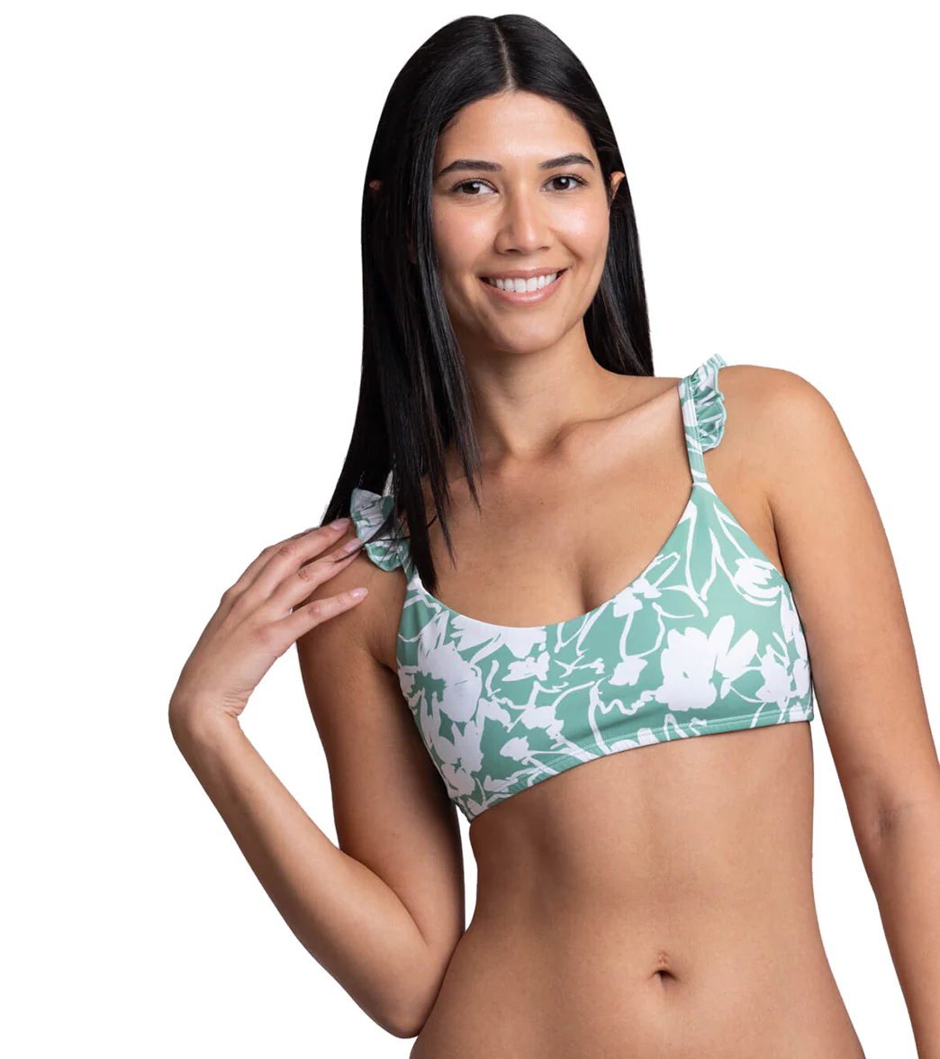 JOLYN Women's Donna Floriana Scoop Neck Ruffle Bikini Top - Image 5
