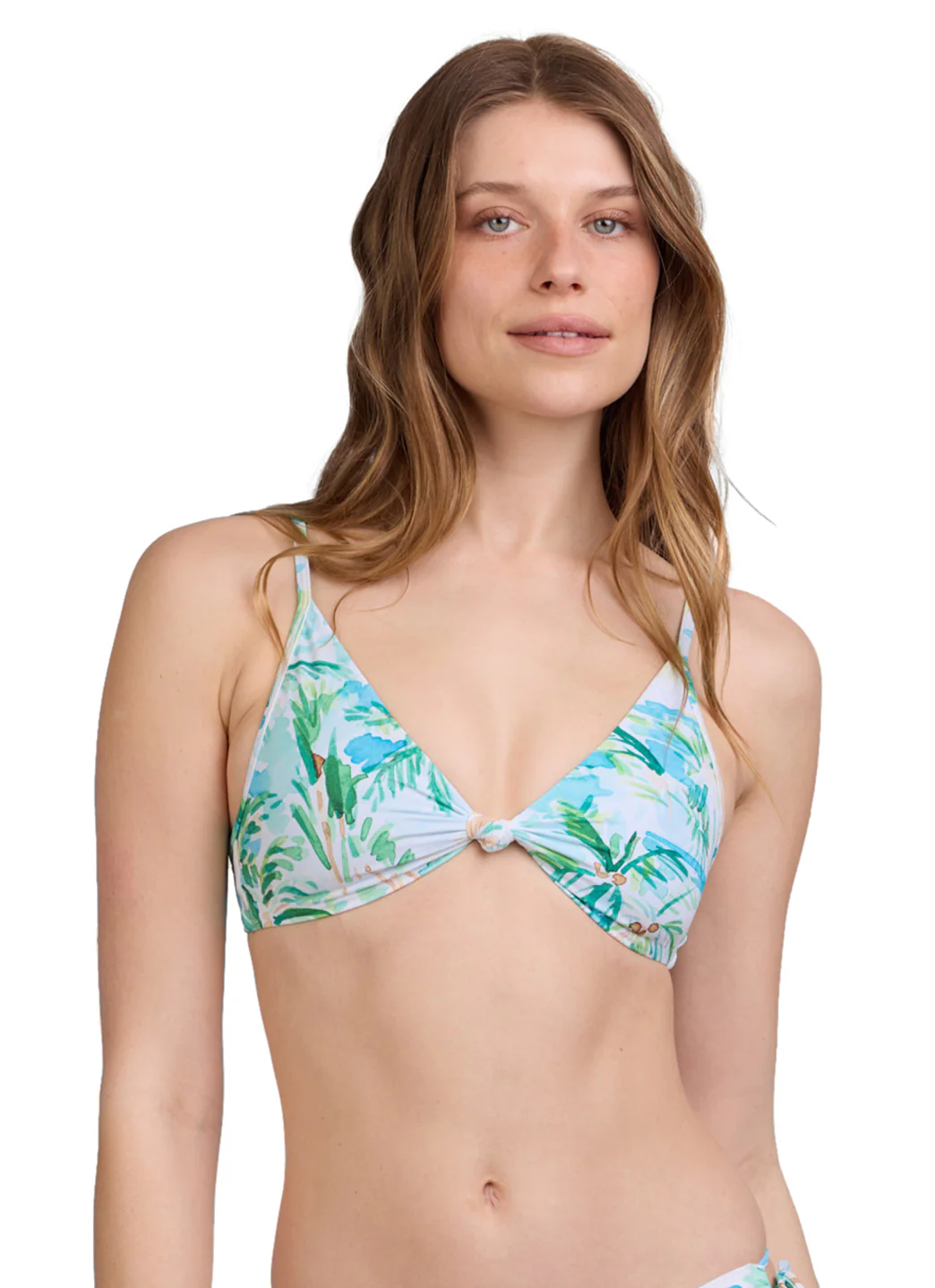 JOLYN Women's Faye Cocopalm Front Knot Bikini Top - Image 3
