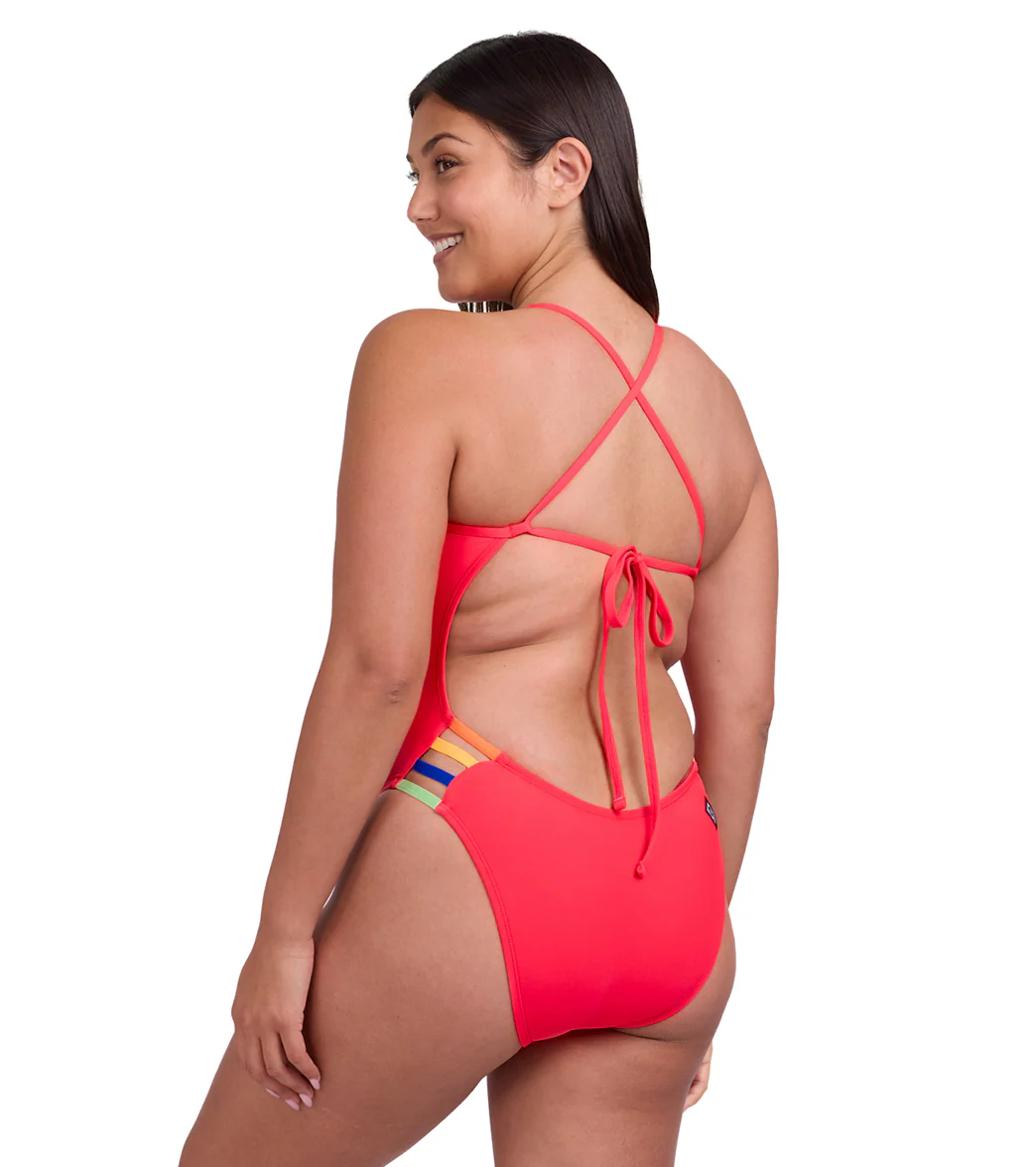 JOLYN Women's Gavin 2 Contrast Strawberry One Piece Swimsuit - Image 6