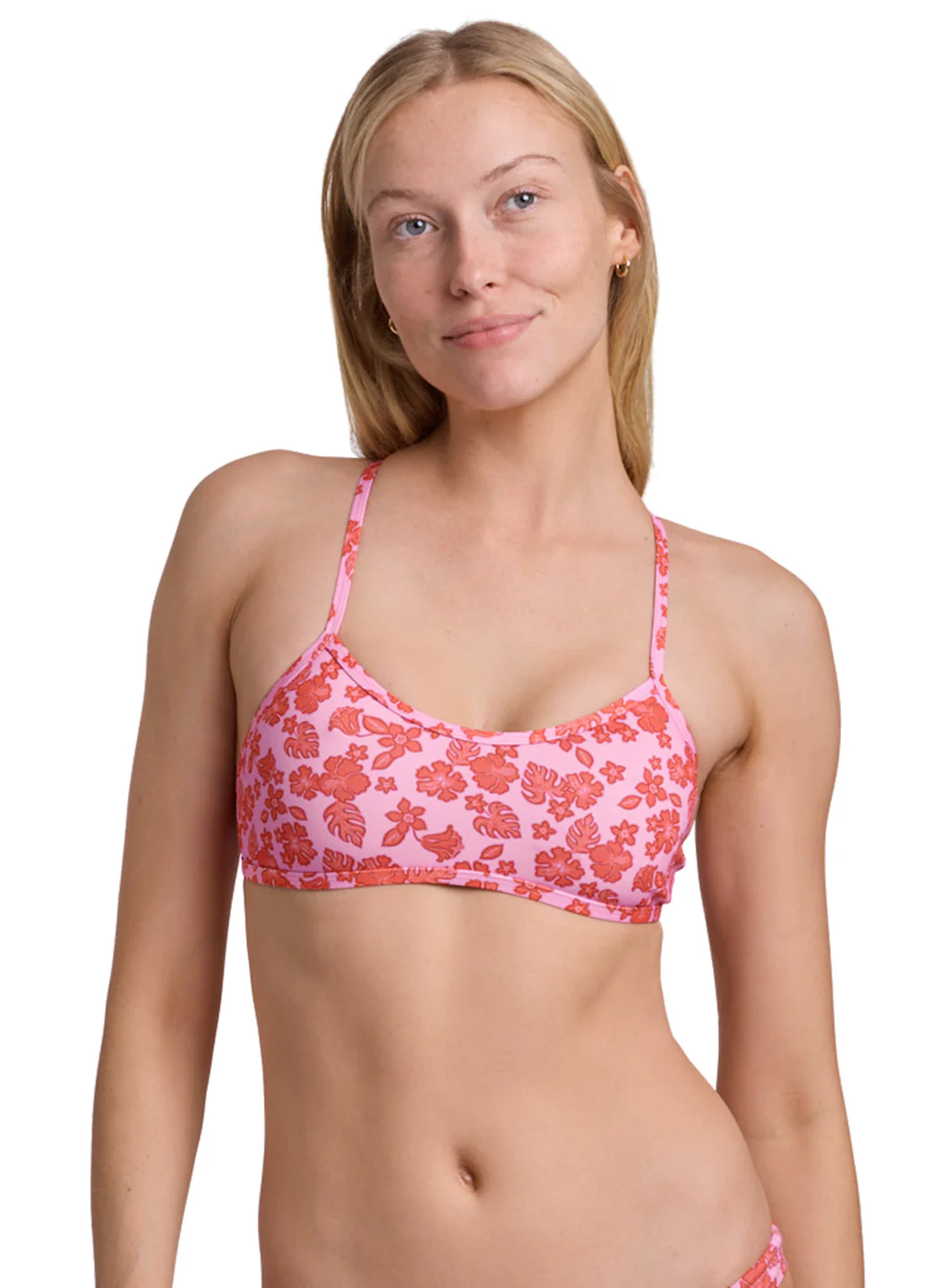 JOLYN Women's Hibiscus Haze Jocelyn Printed Bikini Top - Image 3