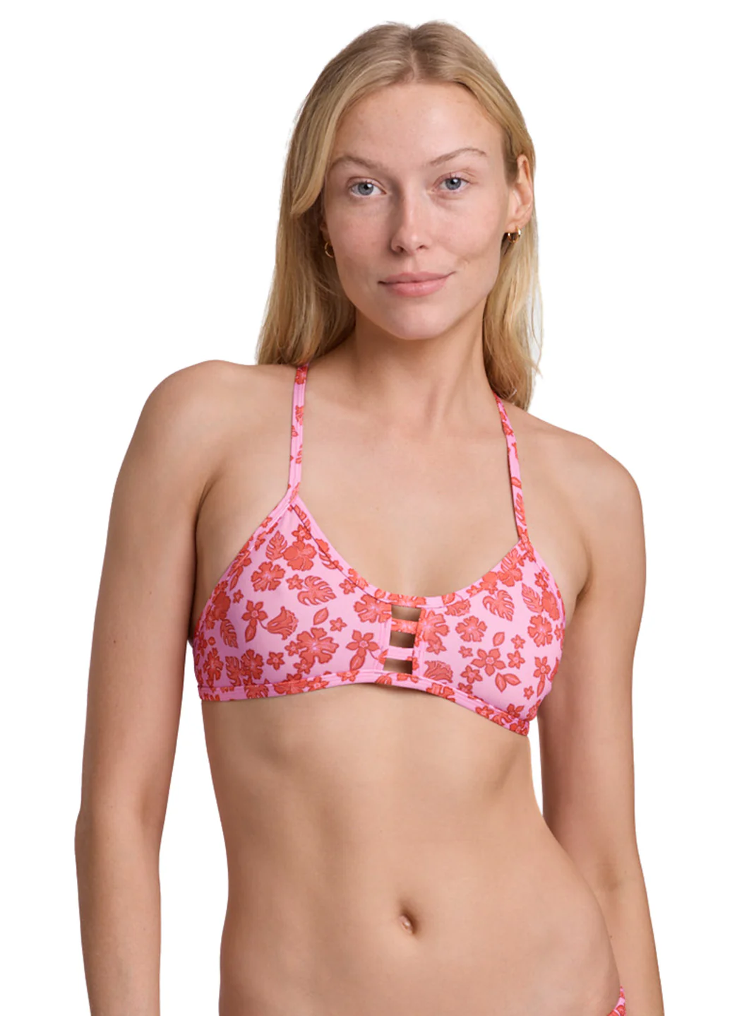 JOLYN Women's Hibiscus Haze Tomcat Printed Bikini Top - Image 2