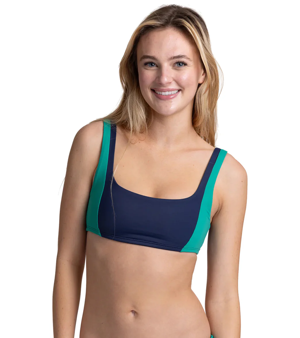 JOLYN Women's Paige Square Neck Colorblock Bikini Top - Image 10